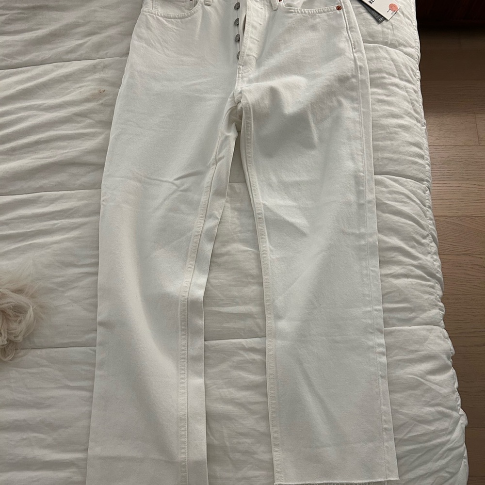 NWT Re/Done White 70s Stovepipe Jeans